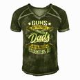 Guns Dont Kill People Dads With Pretty Daughters Do Active Men's Short Sleeve V-neck 3D Print Retro Tshirt Green
