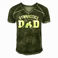 Gymnast Cheer Dad - Gymnastics Dad Men's Short Sleeve V-neck 3D Print Retro Tshirt Green