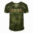 Haitian Dad Nutrition Facts Fathers Day Men's Short Sleeve V-neck 3D Print Retro Tshirt Green