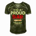 I Am A Proud Papa T-Shirt Fathers Day Gift Men's Short Sleeve V-neck 3D Print Retro Tshirt Green