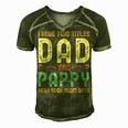 I Have Two Titles Dad And Pappy Retro Vintage Men's Short Sleeve V-neck 3D Print Retro Tshirt Green