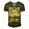 I Keep All My Dad Jokes In A Dad-A-Base Vintage Father Dad Men's Short Sleeve V-neck 3D Print Retro Tshirt Green