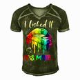 I Licked It So Its Mine Funny Lesbian Gay Pride Lgbt Flag Men's Short Sleeve V-neck 3D Print Retro Tshirt Green