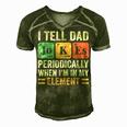 I Tell Dad Jokes Periodically But Only When Im My Element Men's Short Sleeve V-neck 3D Print Retro Tshirt Green