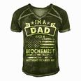 Im A Dad And Biochemist Funny Fathers Day & 4Th Of July Men's Short Sleeve V-neck 3D Print Retro Tshirt Green