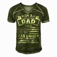 Im A Dad And Cab Driver Funny Fathers Day & 4Th Of July Men's Short Sleeve V-neck 3D Print Retro Tshirt Green
