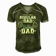 Im Not Like A Regular Dad Im A Bonus Dad Men's Short Sleeve V-neck 3D Print Retro Tshirt Green