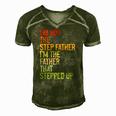 Im Not The Step Father Im The Father That Stepped Up Dad Men's Short Sleeve V-neck 3D Print Retro Tshirt Green