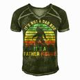 Its Not A Dad Bod Its A Father Figure Dad Bod Father Figure Men's Short Sleeve V-neck 3D Print Retro Tshirt Green