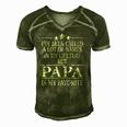 Ive Been Called A Lot Of Names In My Lifetime But Papa Is My Favorite Popular Gift Men's Short Sleeve V-neck 3D Print Retro Tshirt Green