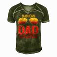 Jamaican Dad Retro Sunglasses Jamaica Fathers Day Men's Short Sleeve V-neck 3D Print Retro Tshirt Green
