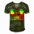 Juneteenth Is My Independence Day Black King Fathers Day Men's Short Sleeve V-neck 3D Print Retro Tshirt Green