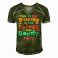 Kids This Is My Working In The Garage With Daddy Mechanic Men's Short Sleeve V-neck 3D Print Retro Tshirt Green