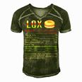 Lox Nutrition Facts Funny Christmas 12 Shirt Men's Short Sleeve V-neck 3D Print Retro Tshirt Green