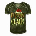 Mama Nana Claus Christmas Pajamas 505 Shirt Men's Short Sleeve V-neck 3D Print Retro Tshirt Green