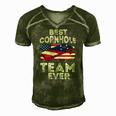 Matching Cornhole Gift For Tournament - Best Cornhole Team Men's Short Sleeve V-neck 3D Print Retro Tshirt Green