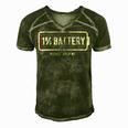 Mens 1 Battery Please Help Me Tshirt Funny Running On Empty 172 Trending Shirt Men's Short Sleeve V-neck 3D Print Retro Tshirt Green