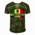 Mens Best Mexican Dad Ever Mexican Flag Pride Fathers Day Gift V2 Men's Short Sleeve V-neck 3D Print Retro Tshirt Green