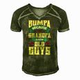 Mens Bumpa Because Grandpa Is For Old Guys Fathers Day Gifts Men's Short Sleeve V-neck 3D Print Retro Tshirt Green