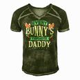 Mens Every Bunnys Favorite Daddy Tee Cute Easter Egg Gift Men's Short Sleeve V-neck 3D Print Retro Tshirt Green