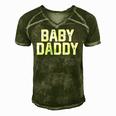 Mens Fathers Day Gift For Men Funny Baby Daddy Dad Joke Men's Short Sleeve V-neck 3D Print Retro Tshirt Green