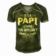 Mens Funny Dad Tee Its A Papi Thing You Wouldnt Understand Men's Short Sleeve V-neck 3D Print Retro Tshirt Green