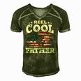 Mens Gift For Fathers Day Tee - Fishing Reel Cool Father Men's Short Sleeve V-neck 3D Print Retro Tshirt Green