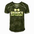 Mens Grooms Entourage Bachelor Stag Party Men's Short Sleeve V-neck 3D Print Retro Tshirt Green