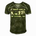 Mens If Zombies Chase Us Im Tripping You Funny Graphic Novelty Halloween T Shirt 173 Trendi Men's Short Sleeve V-neck 3D Print Retro Tshirt Green