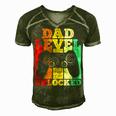 Mens Pregnancy Announcement Dad Level Unlocked Soon To Be Father V2 Men's Short Sleeve V-neck 3D Print Retro Tshirt Green