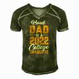 Mens Proud Dad Of A 2022 Graduate Graduation College Student Papa Men's Short Sleeve V-neck 3D Print Retro Tshirt Green