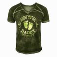 Mens Soon To Be Daddy 2022 Fathers Day First Time Dad Pregnancy Men's Short Sleeve V-neck 3D Print Retro Tshirt Green