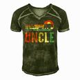 Mens Uncle Man Myth Legend Vintage Men Retro Classic Uncle Men's Short Sleeve V-neck 3D Print Retro Tshirt Green