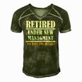 Mens Under New Managment Funny Retirement 2022 Gift Mens Men's Short Sleeve V-neck 3D Print Retro Tshirt Green