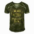 Mens Vintage Im Not Retired Im A Professional G-Pa Funny Mens Men's Short Sleeve V-neck 3D Print Retro Tshirt Green