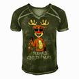 Merry Christmas Reindeer Funny Family 884 Shirt Men's Short Sleeve V-neck 3D Print Retro Tshirt Green