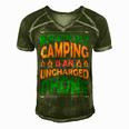 Modern Day Camping Is An Uncharged Phone Men's Short Sleeve V-neck 3D Print Retro Tshirt Green