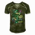 Mom And Dad Your Wings Were Ready But My Heart Was Not Men's Short Sleeve V-neck 3D Print Retro Tshirt Green