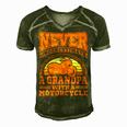 Motorcycle Grandpa Biker S Funny 499 Shirt Men's Short Sleeve V-neck 3D Print Retro Tshirt Green