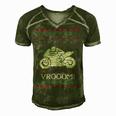 Motorcycle Ugly Christmaser Xmas 471 Shirt Men's Short Sleeve V-neck 3D Print Retro Tshirt Green