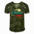 Natty Daddy Funny Fathers Day Men's Short Sleeve V-neck 3D Print Retro Tshirt Green