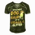 Not Dog Hair Beagle Glitter Pet Owner Dog Lover Beagle 61 Beagle Dog Men's Short Sleeve V-neck 3D Print Retro Tshirt Green