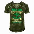 Nurse Dad My Daughter Risks Her Life Fathers Day Men's Short Sleeve V-neck 3D Print Retro Tshirt Green