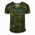 Papa Like A Grandfather Only Cooler Definition Gift Classic Men's Short Sleeve V-neck 3D Print Retro Tshirt Green