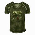 Papa On Cloud Wine New Dad 2018 And Baby Men's Short Sleeve V-neck 3D Print Retro Tshirt Green