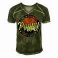 Pappy Like A Grandpa Only Cooler Vintage Retro Fathers Day Men's Short Sleeve V-neck 3D Print Retro Tshirt Green