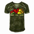 Peace Love Cinco De Mayo Funny V2 Men's Short Sleeve V-neck 3D Print Retro Tshirt Green