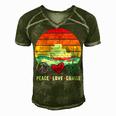 Peace Love Cruising Family Cruise Vacation Matching Gift V2 Men's Short Sleeve V-neck 3D Print Retro Tshirt Green