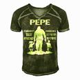 Pepe Grandpa Gift Pepe Best Friend Best Partner In Crime Men's Short Sleeve V-neck 3D Print Retro Tshirt Green