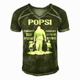 Popsi Grandpa Gift Popsi Best Friend Best Partner In Crime Men's Short Sleeve V-neck 3D Print Retro Tshirt Green